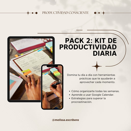 Pack 2 - Kit de Productividad Diaria: Organiza tu Rutina y Maximiza tu Tiempo